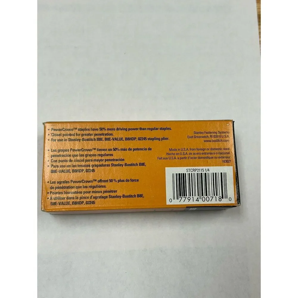 Bostitch B8 PowerCrown Premium Staples 1/4